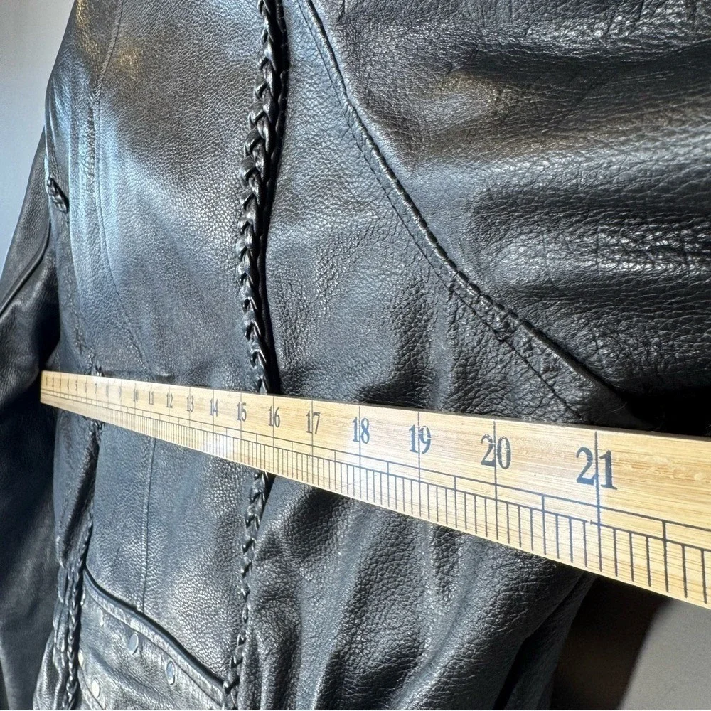 Vintage Antelope Creek Classic Black Biker Jacket Y2K Archive Biker Moto Men's M